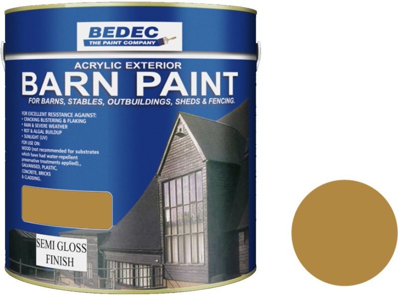 BEDEC SEMI GLOSS BARN PAINT 2.5l SOLID PINE BEDE2AK1873/40