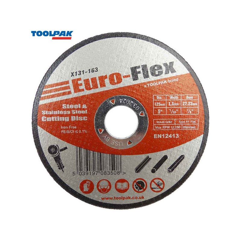 TOOLPAK X131-163 5" THIN METAL CUTTING DISC 125mm