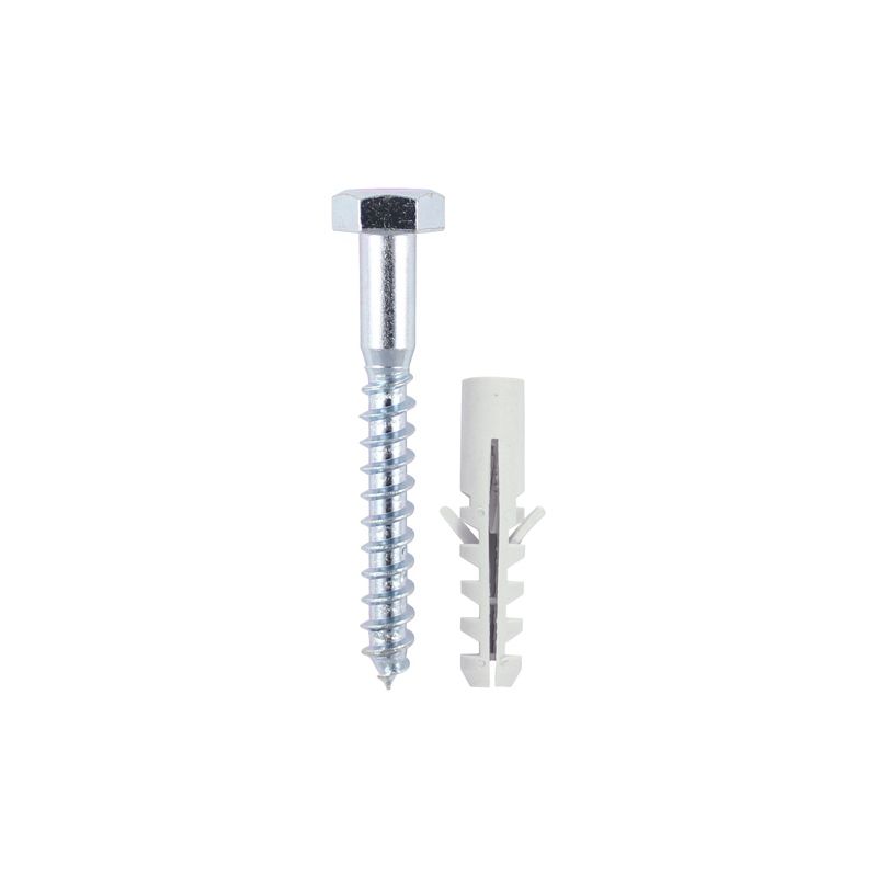 TIMCO COACH SCREWS WITH NYLON PLUGS M8.0 x 100mm (BAG 2) 08100CSCNP