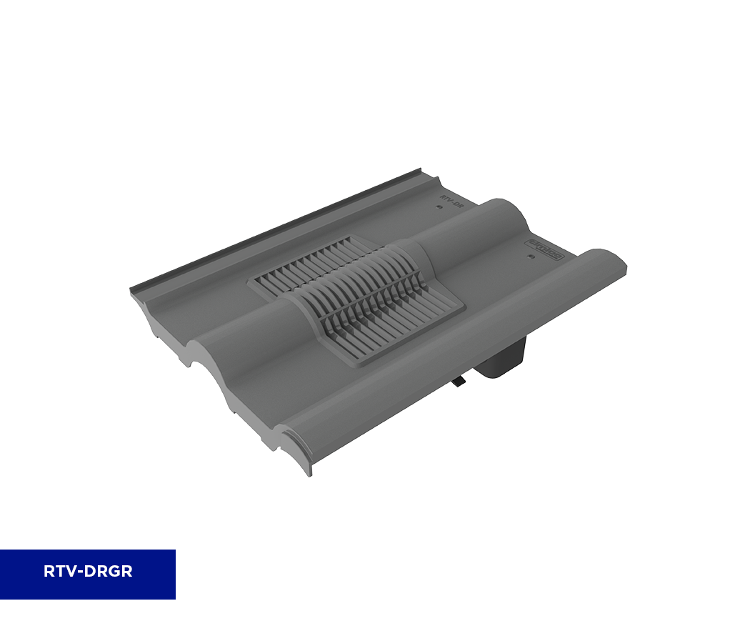 TIMLOC DOUBLE ROMAN ROOF TILE VENT GREY RTV-DRGR