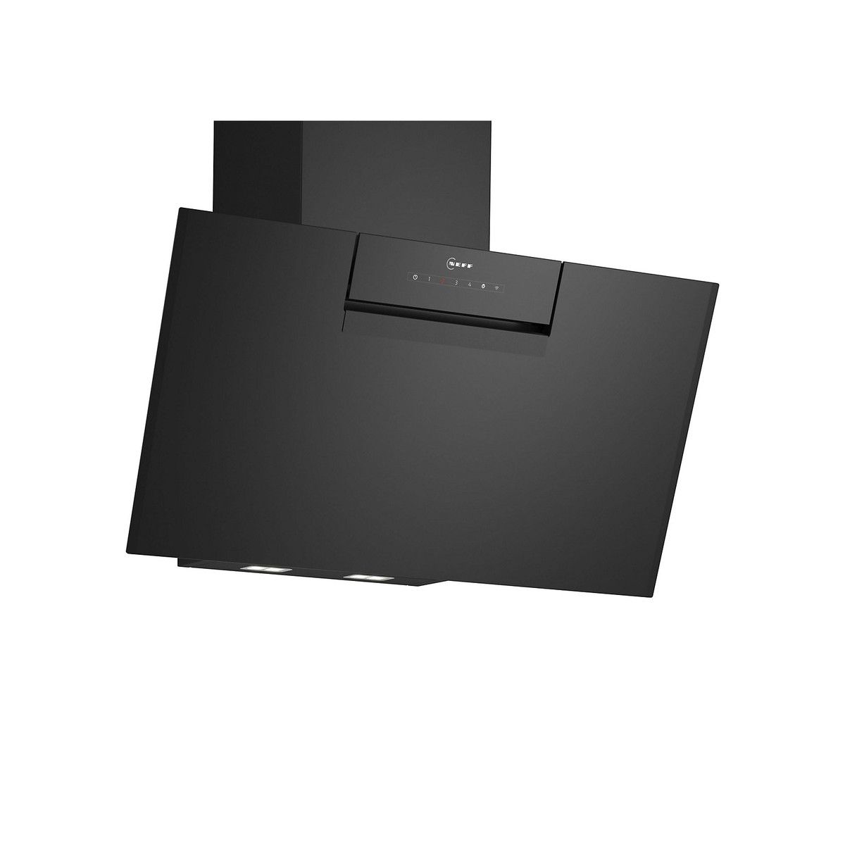 NEFF D85IFN1S0B N50 ANGLED GLASS CHIMNEY HOOD BLACK GLASS & BLACK CHIMNEY