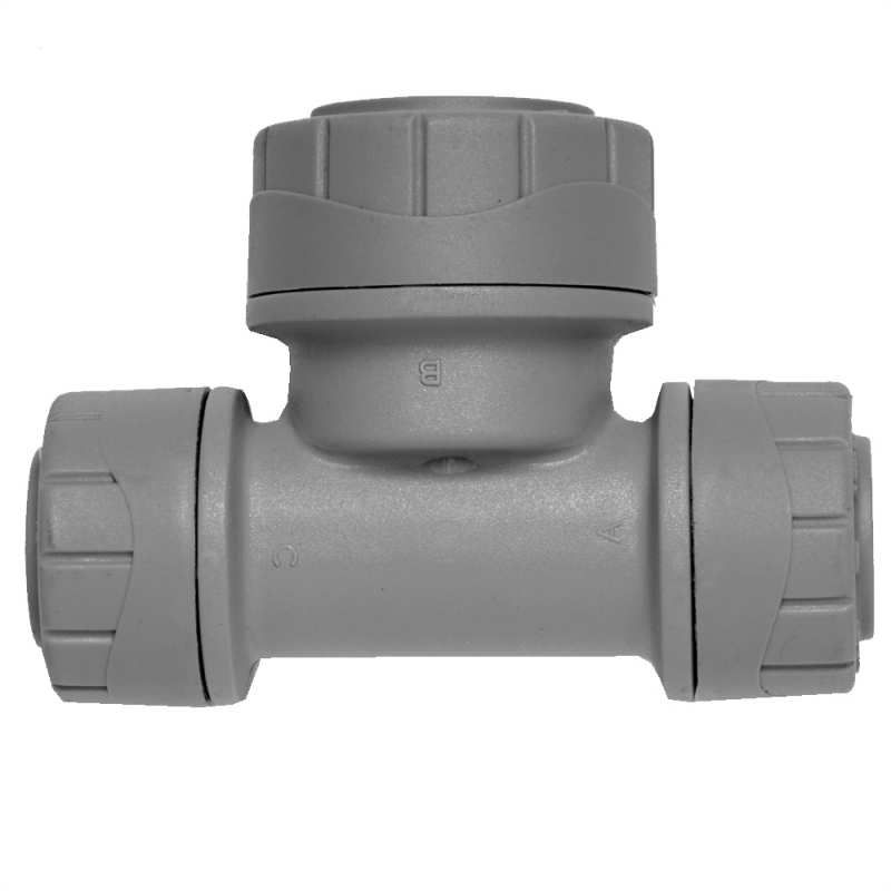 POLYPIPE POLYPLUMB TWO END REDUCED TEE 15 x 15 x 22mm PB1622