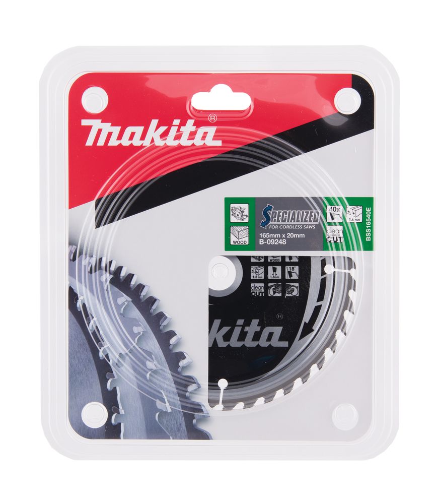 MAKITA B-09248/B-32960 TCT SAW BLADE FOR WOOD 165X20X40T