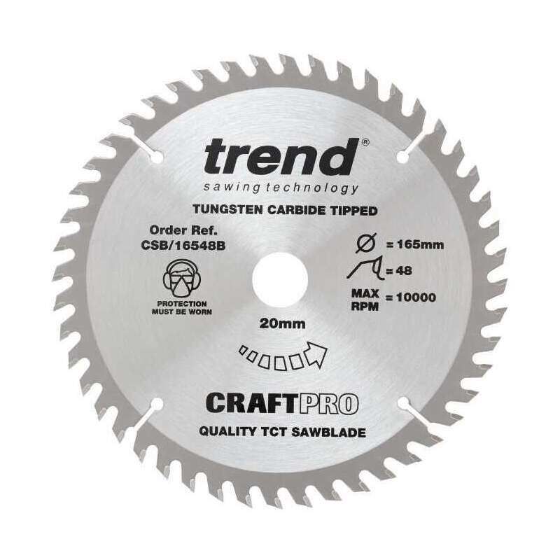 TREND CSB/16548B CRAFT SAW BLADE 165MMX48TX20MM