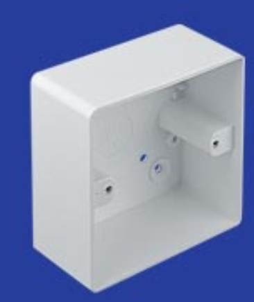 M/TUFFLEX MSSB40WH BOX 1GANG 44mm RAD CORNERS