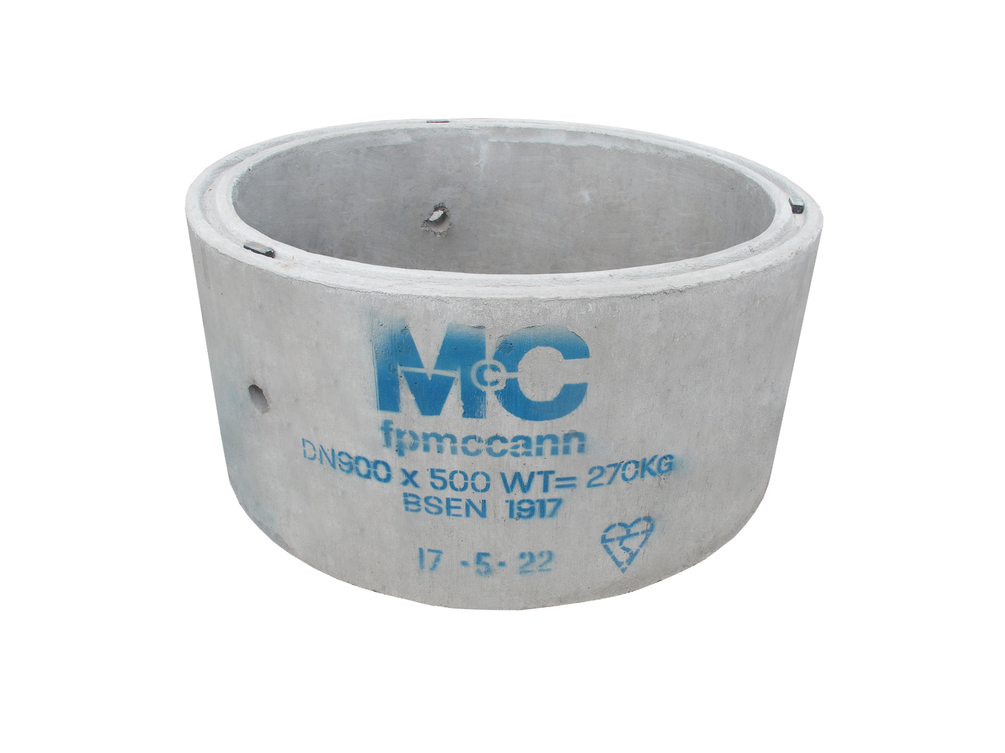 F P MCCANN 900mm DIA x 500mm PCC SOAKAWAY RING NO STEPS 2859