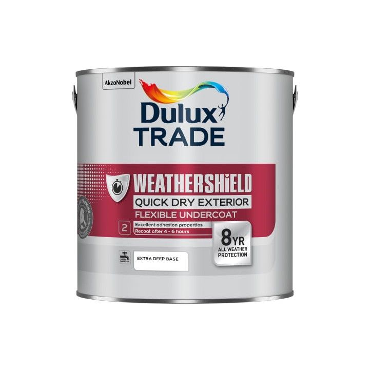 DULUX WEATHERSHIELD QD FLEX UNDERCOAT BASE 2.5l EXTRA DEEP 5624605