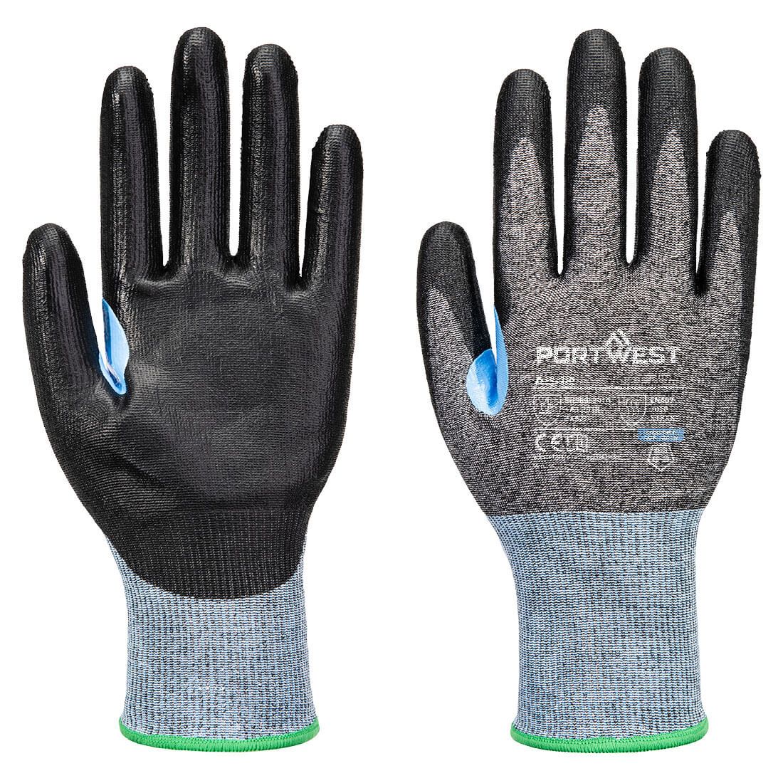 CS Cut D18 PU Glove, L, R, Grey/Black