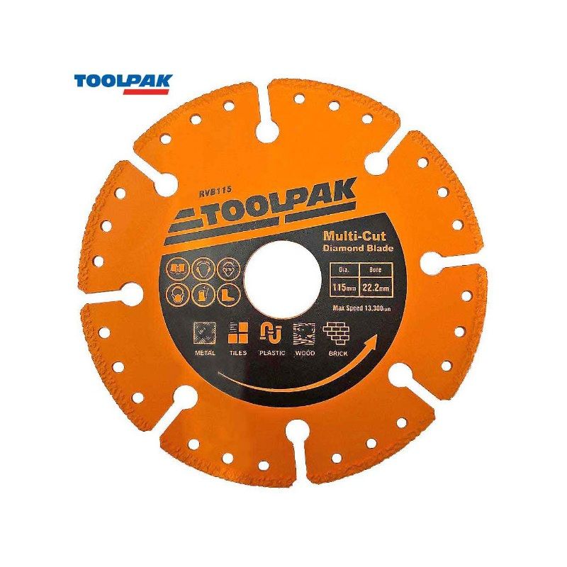 TOOLPAK RVB115 FORCE X 115mm DIAMOND BLADE MULTI MATERIAL