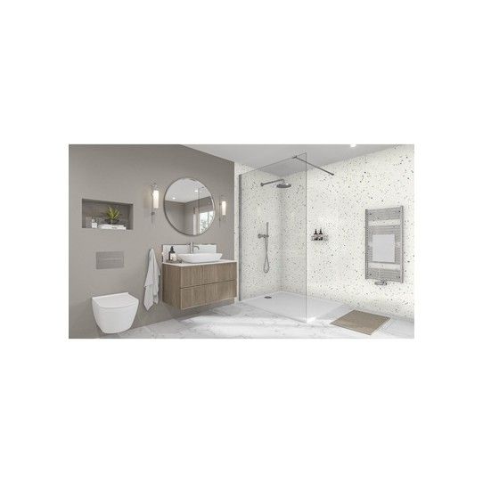 WETWALL ELITE PANEL T&G 10 x 600 x 2420mm QUARTZO BIANCO EL-QUARB-600-TG