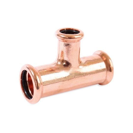 FLOWFLEX COPPER PRESS REDUCED TEE GAS 22 x 22 x 15mm 6130RM.221522GY