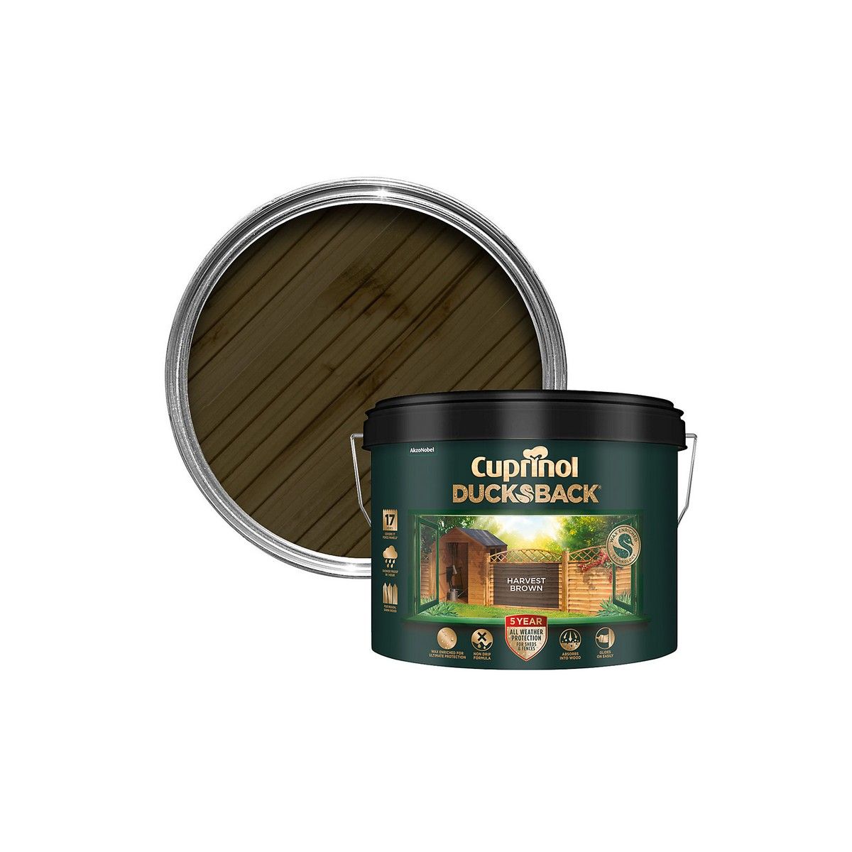CUPRINOL DUCKSBACK PAINT 9l HARVEST BROWN 5092433