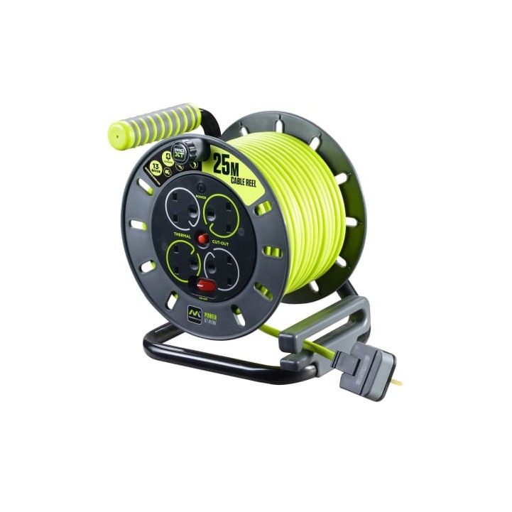 NEXUS OMU25134SL-PX 4-GANG OPEN MAINS REEL 25m 13a