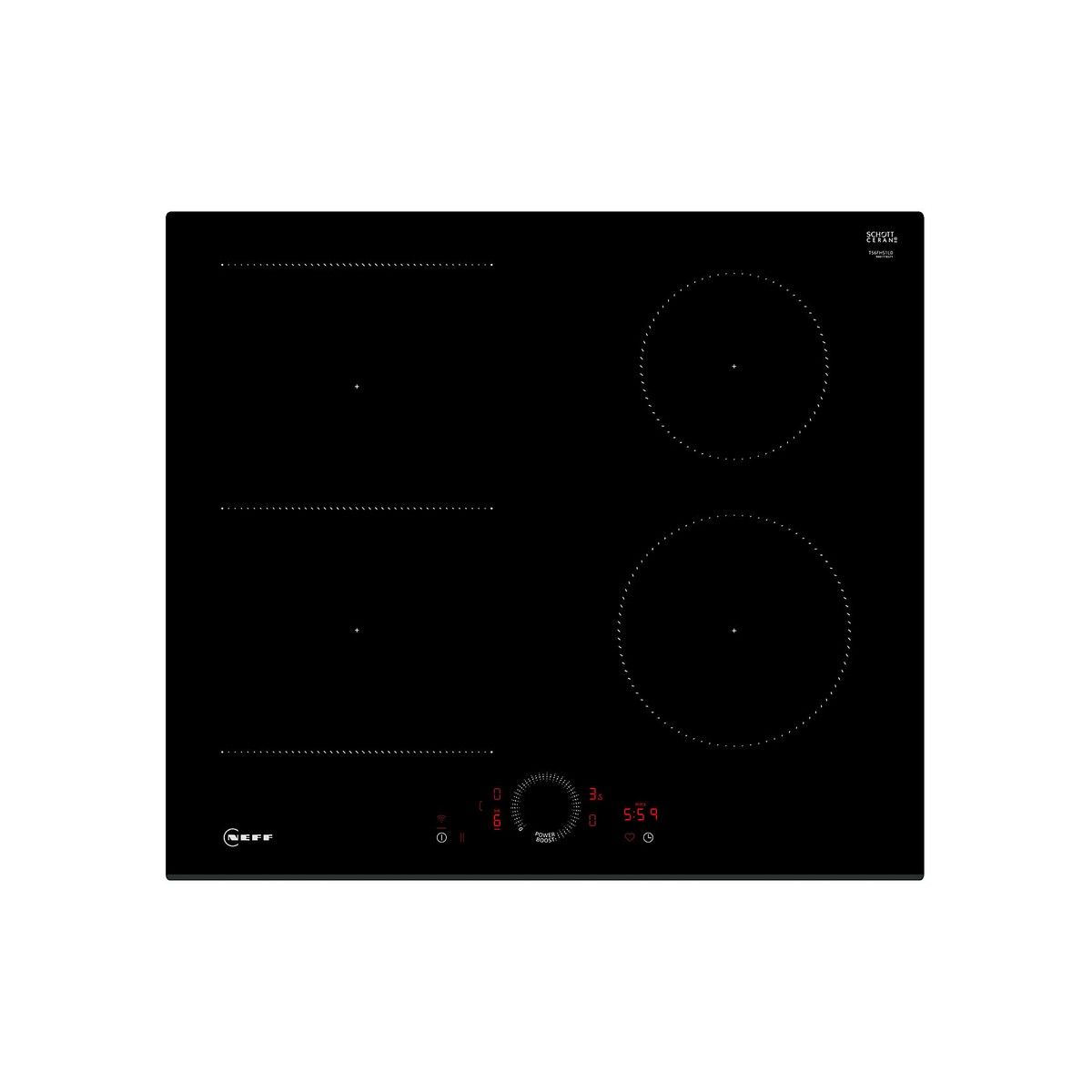 NEFF T56FHS1L0 N70 INDUCTION HOB BLACK GLASS