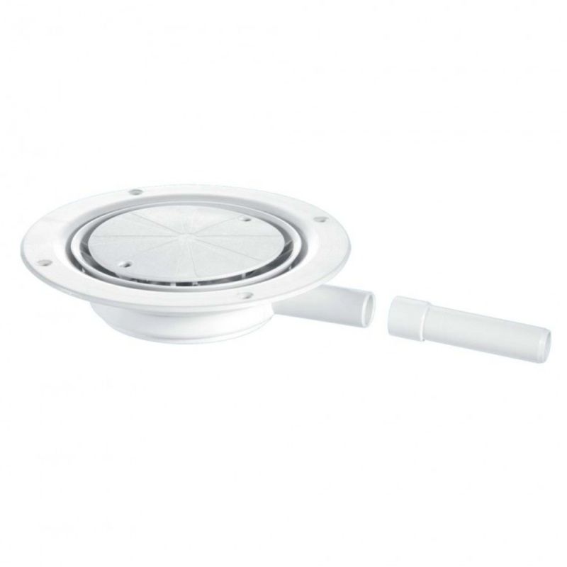 MCALPINE USG1WH UNTRAP SHOWER GULLY OUTLET ROUND 22mm WHITE 61021000