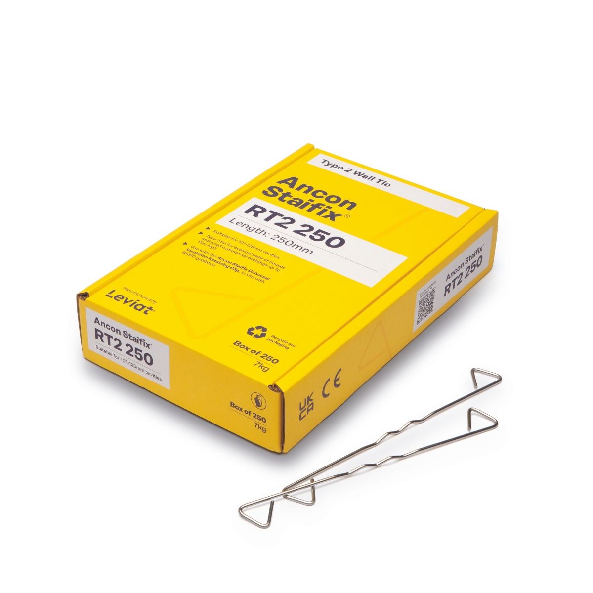 ANCON STAIFIX RT2 GENERAL PURPOSE WALL TIE 250mm (BOX 250) RT2250BOXS