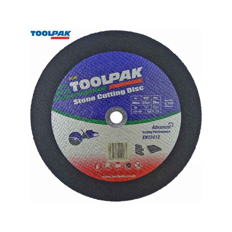 TOOLPAK AC40 12" FLAT STONE CUTTING DISC