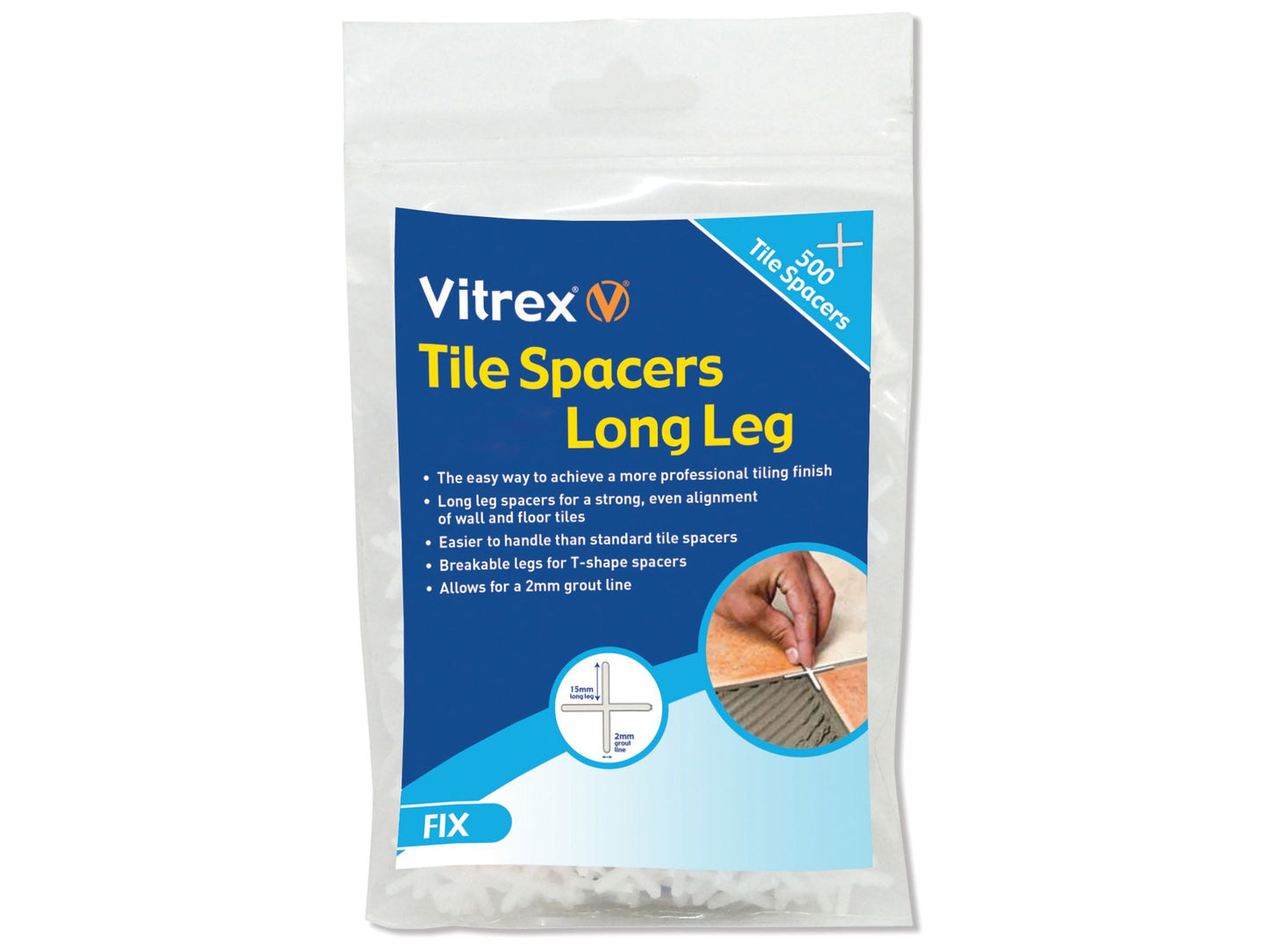 VITREX VIT LLS3500 LONG LEG TILE SPACER 3mm (PACK 500)