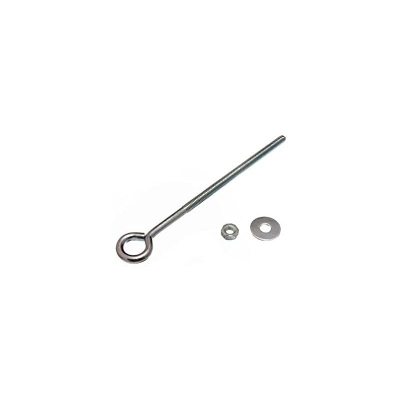 BZP-E/GALV WELDED EYE BOLT NUTS & WASHERS 6 x 3/8" M10 x 150mm 452/0150ZP