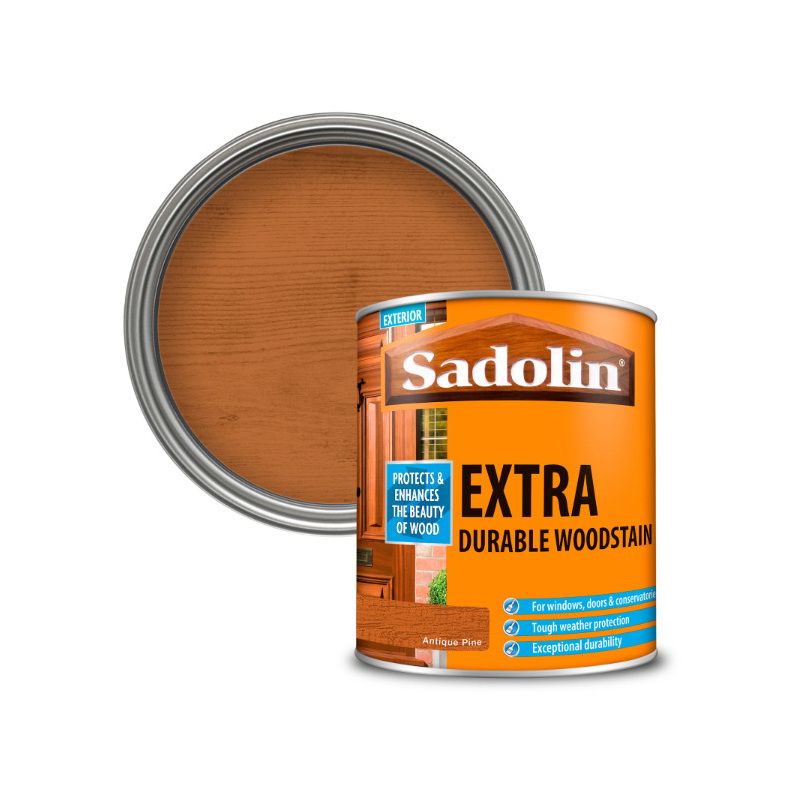 SADOLIN EXTRA EXTERIOR WOODSTAIN 1l ANTIQUE PINE 5028528