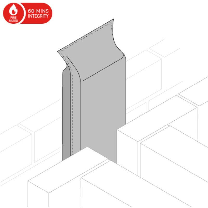 DACATIE DACASOCK CAVITY FIRE BARRIER 1.2m x 75 x 75mm L BLUE DFS65-STD