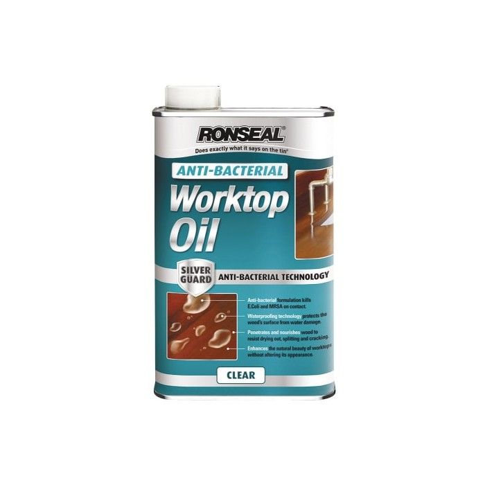 RONSEAL ANTI BACTERIA WORKTOP OIL 500ml CLEAR 36223