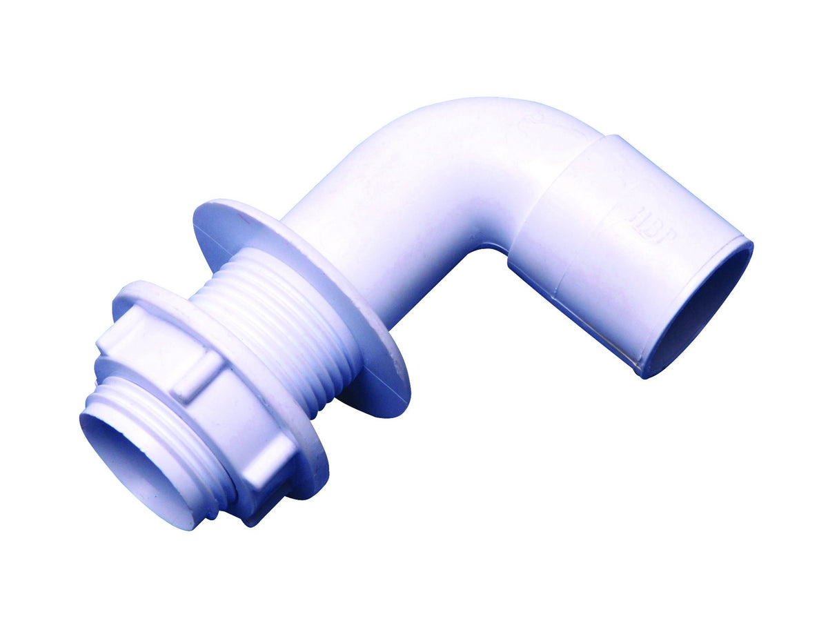OSMAOVERFLOW 1C139 PP TANK CONNECTOR 90deg 21.5mm 1C139W WHITE