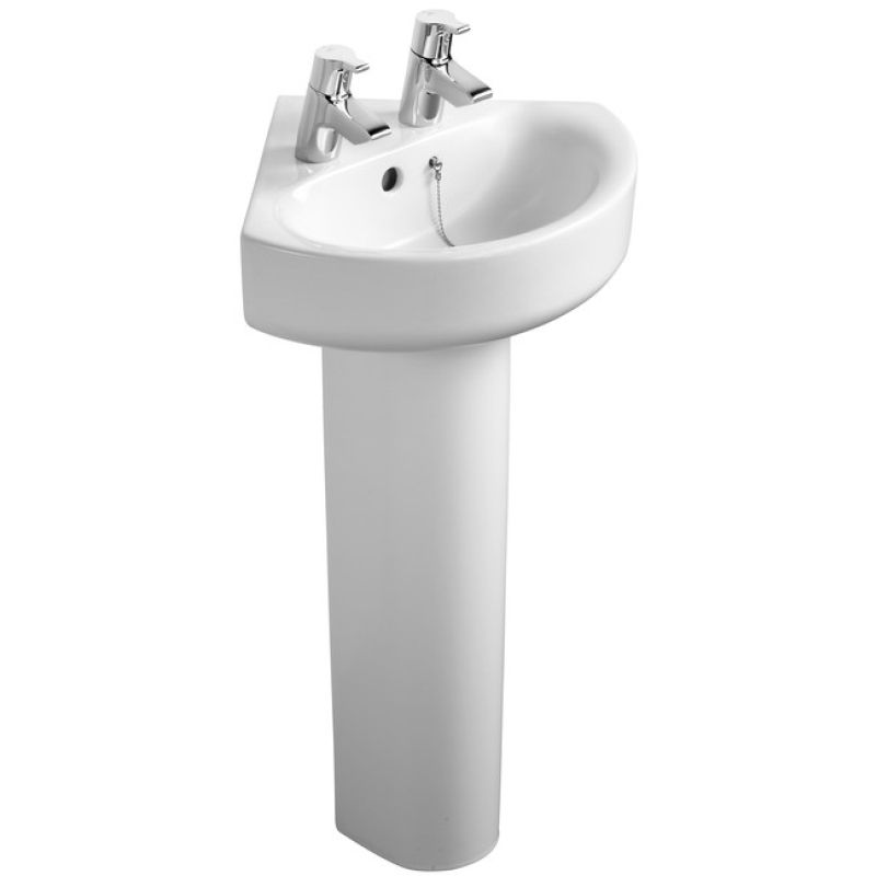 IDEAL STANDARD E792901 ARC 2TH CORNER BASIN 450mm WHITE