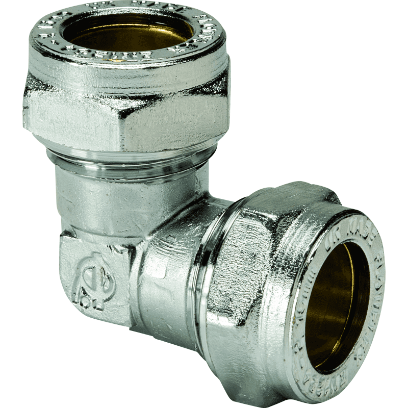 FLOWFLEX CHROME COMPRESSION EQUAL ELBOW 22mm P801CP.08