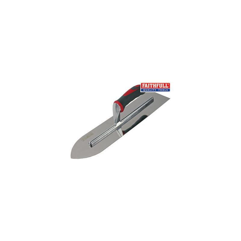 FAITHFULL FAISGTFL16SS SOFT GRIP FLOORING TROWEL 4 x 16" STAINLESS STEEL