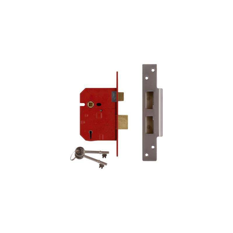 UNION 5-LEVER BS MORTICE SASHLOCK VISI PACK 75mm SATIN CHROME Y-2234E-SC-3.00