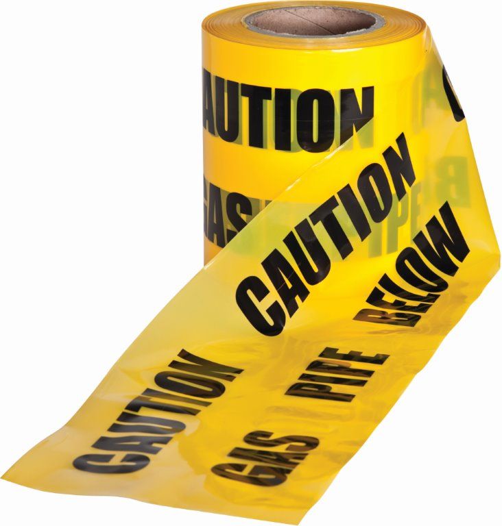 WARNING TAPE 365m x 150mm 764731 UNDERGROUND GAS