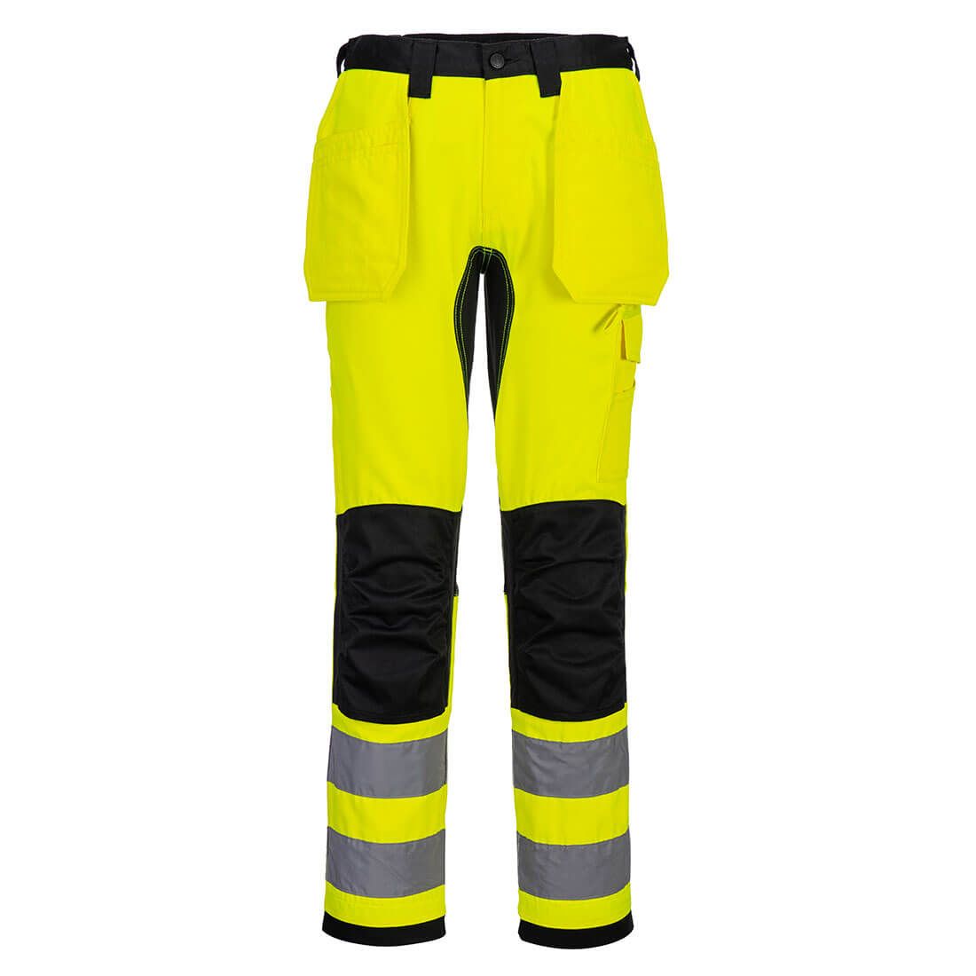WX2 Eco Hi-Vis Holster Pocket Trousers, 28, R, Yellow/Black