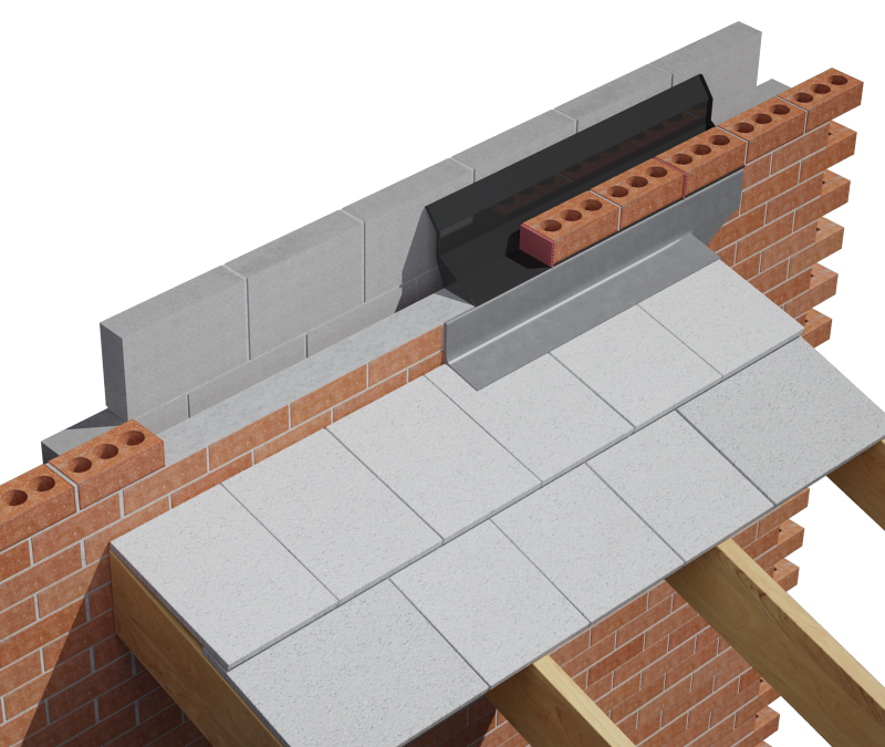 TIMLOC INTER-LOC HORIZONTAL CAVITY TRAY 4 BRICK (NEW BUILD) LEAD SHORT 50-125mm IL4L150
