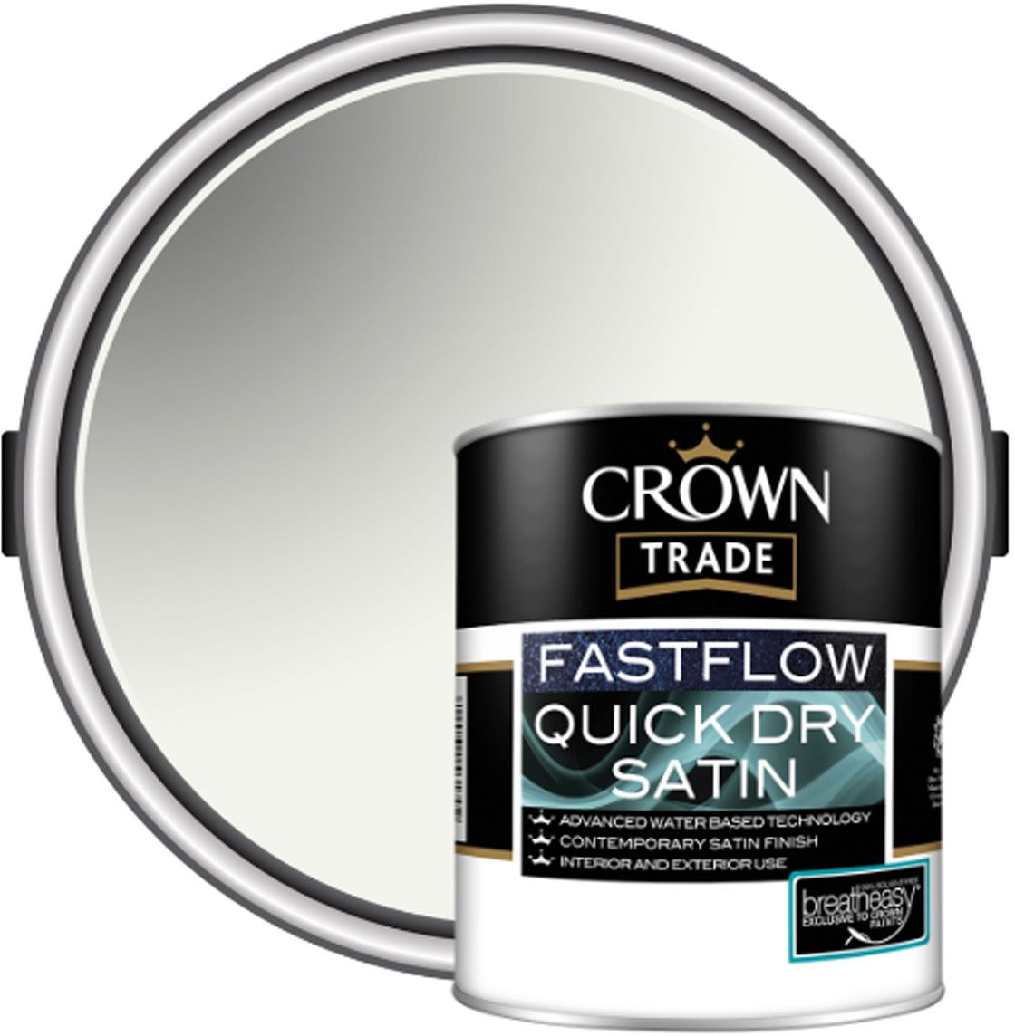 CROWN TRADE FASTFLOW QD SATIN 2.5l WHITE 5091986