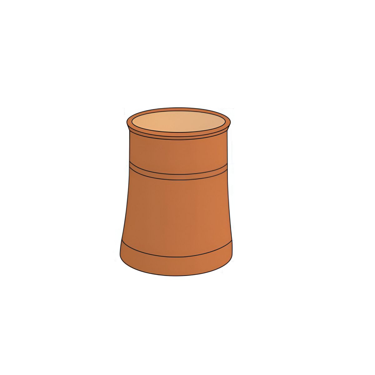 REDBANK 114 CONTEMPORARY CANNON HEAD CHIMNEY POT 300mm RED SNCHRED0300EA