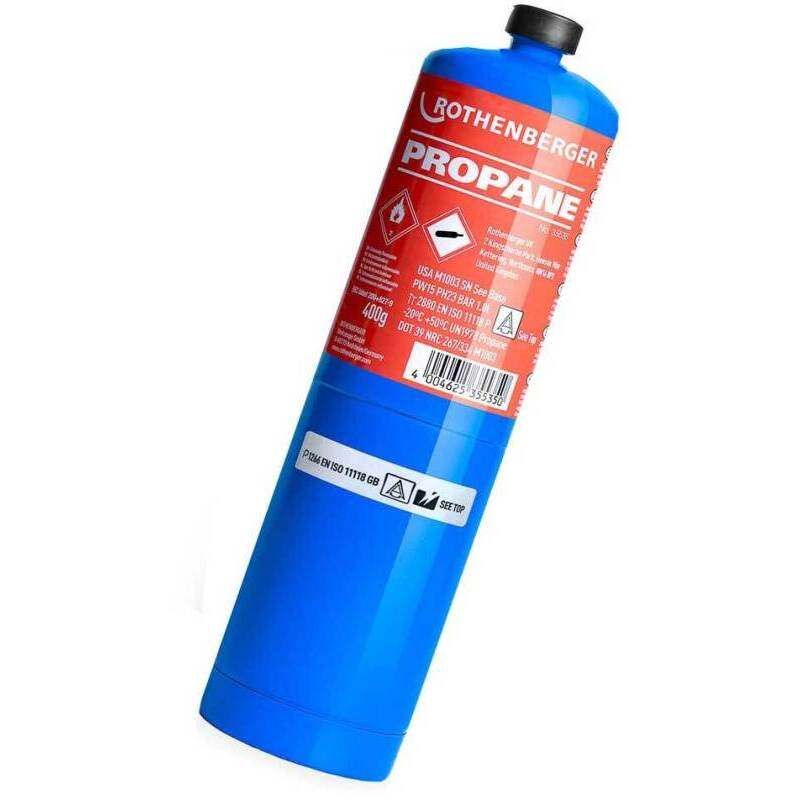 ROTHENBERGER PROPANE GAS CYLINDER 400g BLUE 35535