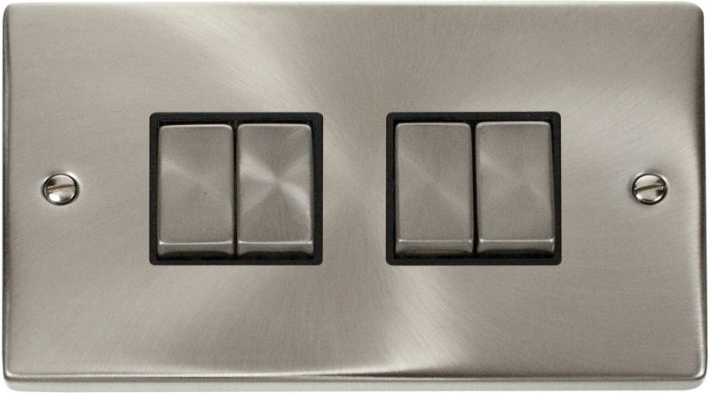 CLICK VPSC414BK 4G 2WAY 10A SWITCH SATIN CHROME