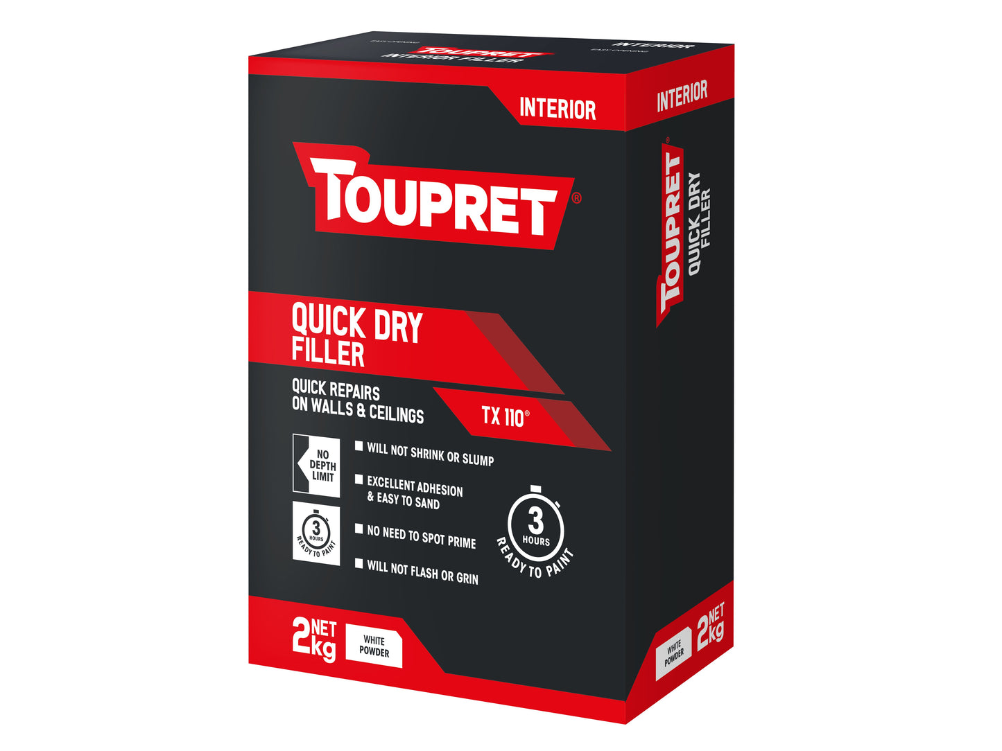 TOUPRET TOUTTREB902 QUICK DRYING INTERIOR FILLER 2kg