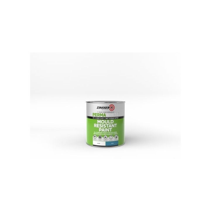 ZINSSER ZN7050001D1 PERMAWHITE MOULD RESISTANT PAINT SATIN 1l WHITE