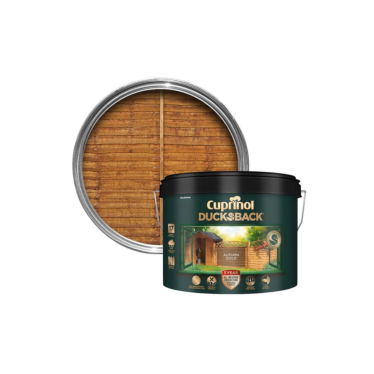 CUPRINOL DUCKSBACK PAINT 9l AUTUMN GOLD 5111364