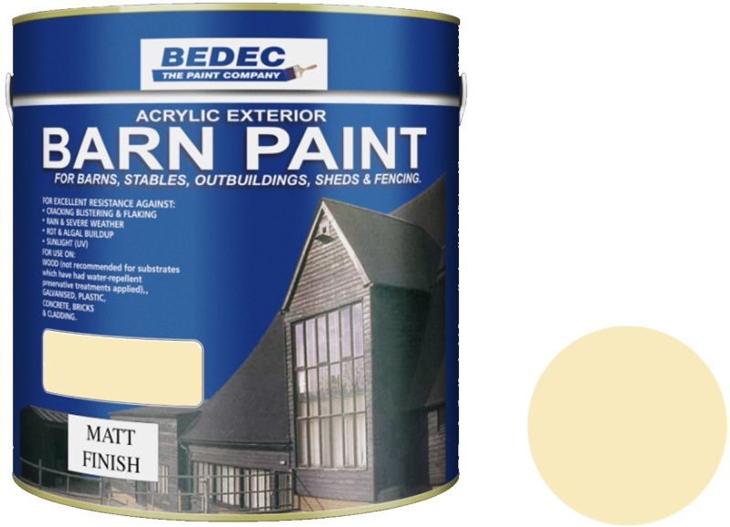 BEDEC MATT BARN PAINT 2.5l COUNTRY CREAM BEDE2AN1880/40