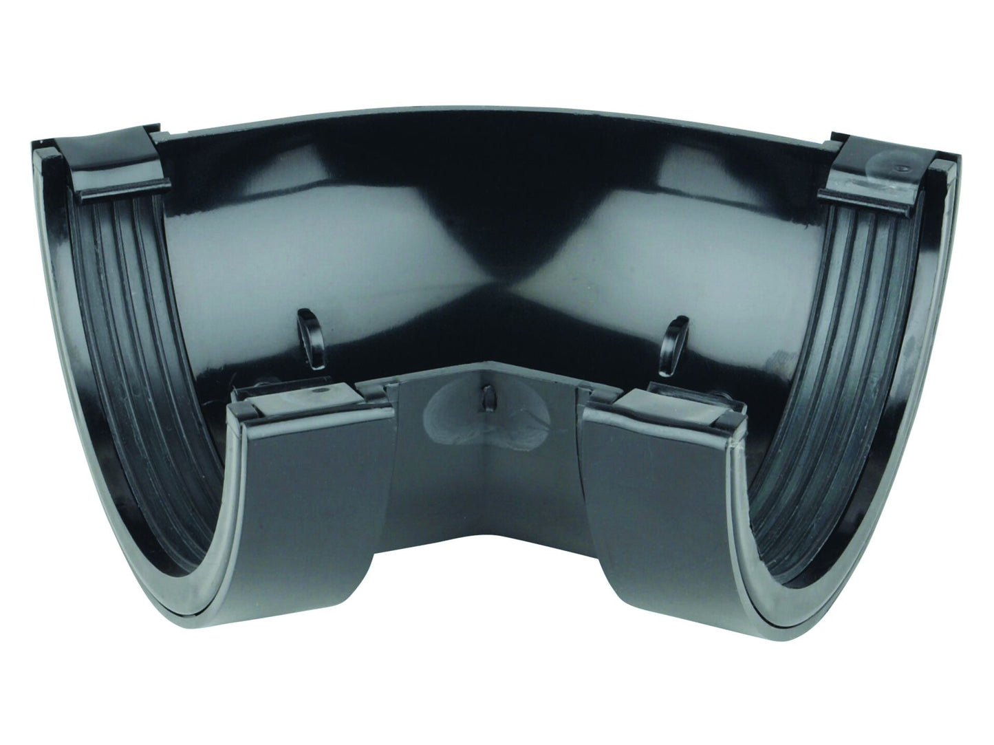 OSMA ROUNDL 0T004B 112mm GUTTER ANGLE 45DEG BLK