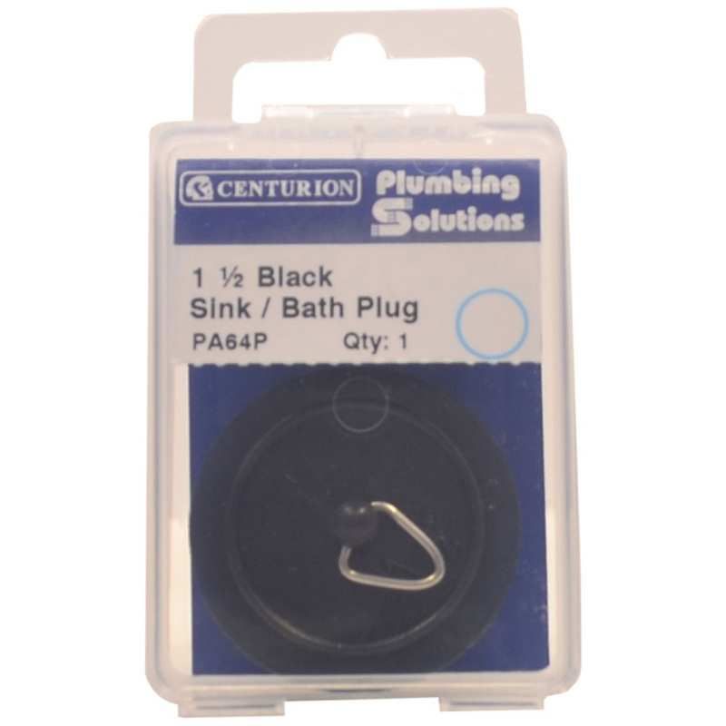 CENTURION PA64P SINK PLUG 1 1/2" BLACK