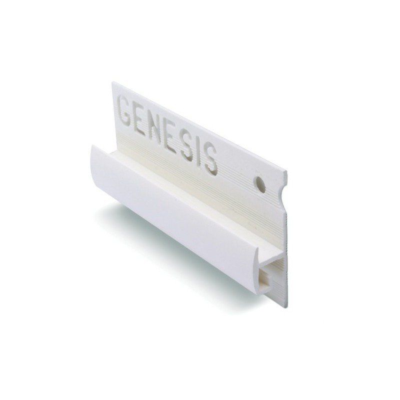 YTC GNTT8EVTWH GENESIS VINYL TILE TRIM PVC EVT 8mm x 2.5lm WHITE
