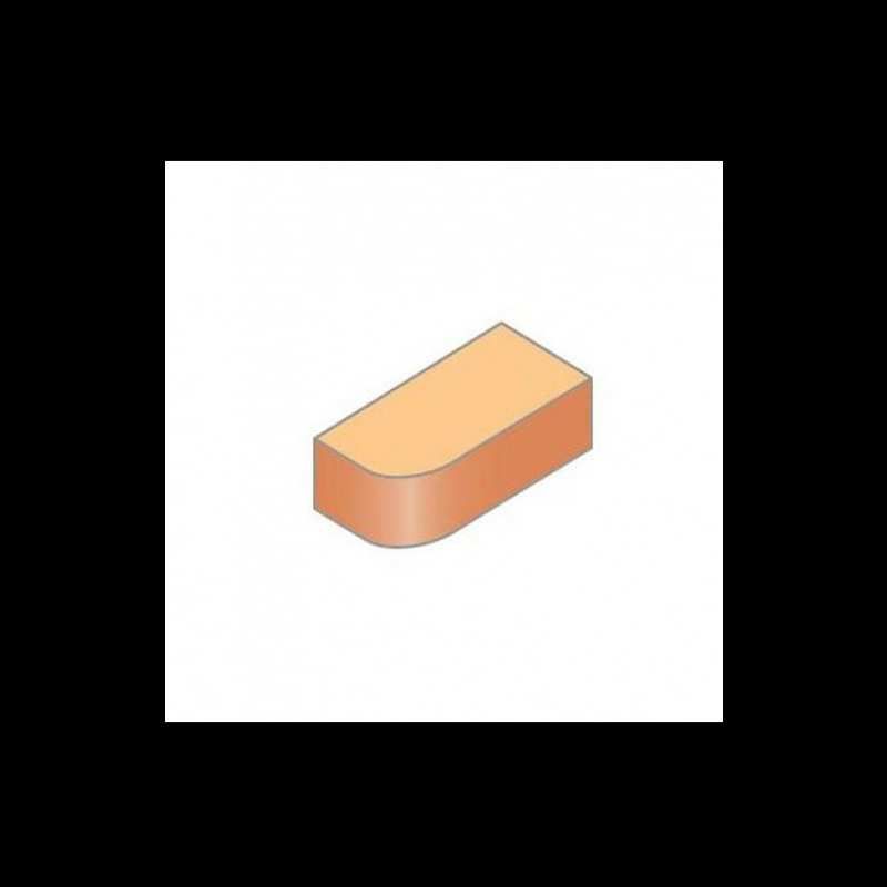 WIENERBERGER TERCA BN1.2 SMOOTH RED SINGLE BULLNOSE 65mm SPECIAL SHAPED BRICK 2419011122