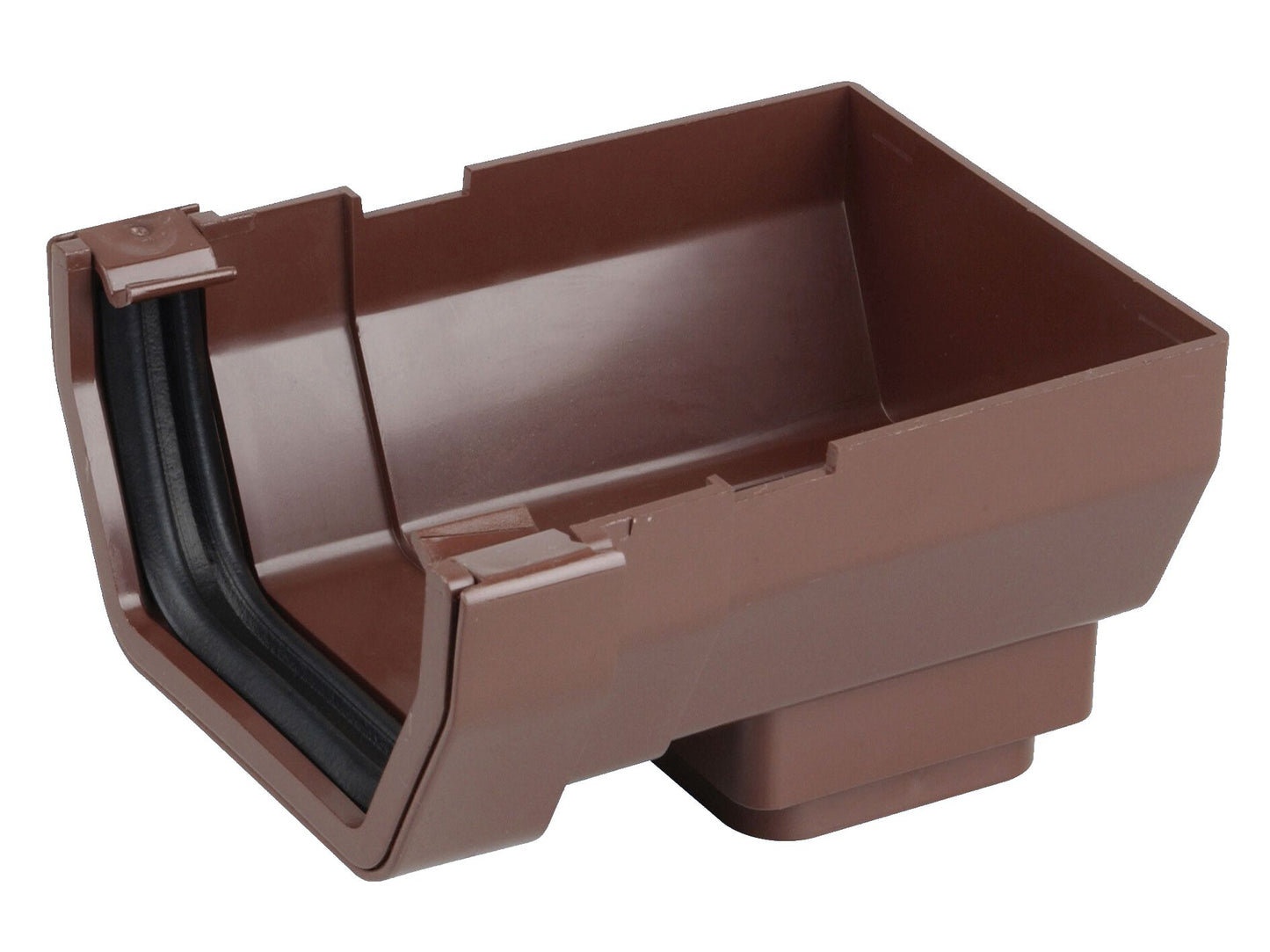 OSMASQUARELINE 4T807 PVCU STOPEND OUTLET 100mm 4T807N BROWN