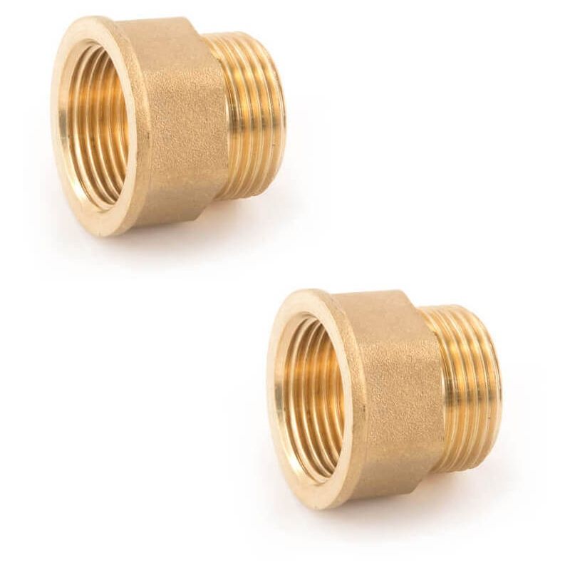 EMBRASS EP PRE-PACK TAP TAIL EXTENSION BRASS 1/2" M x F 334221-PAC