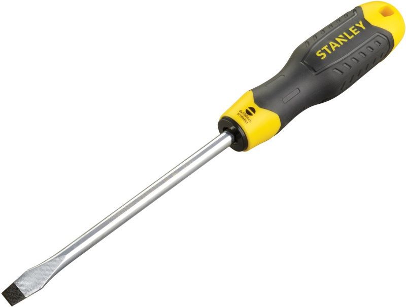 STANLEY STA064921 CUSHION GRIP SLOTTED SCREWDRIVER 8 x 150mm