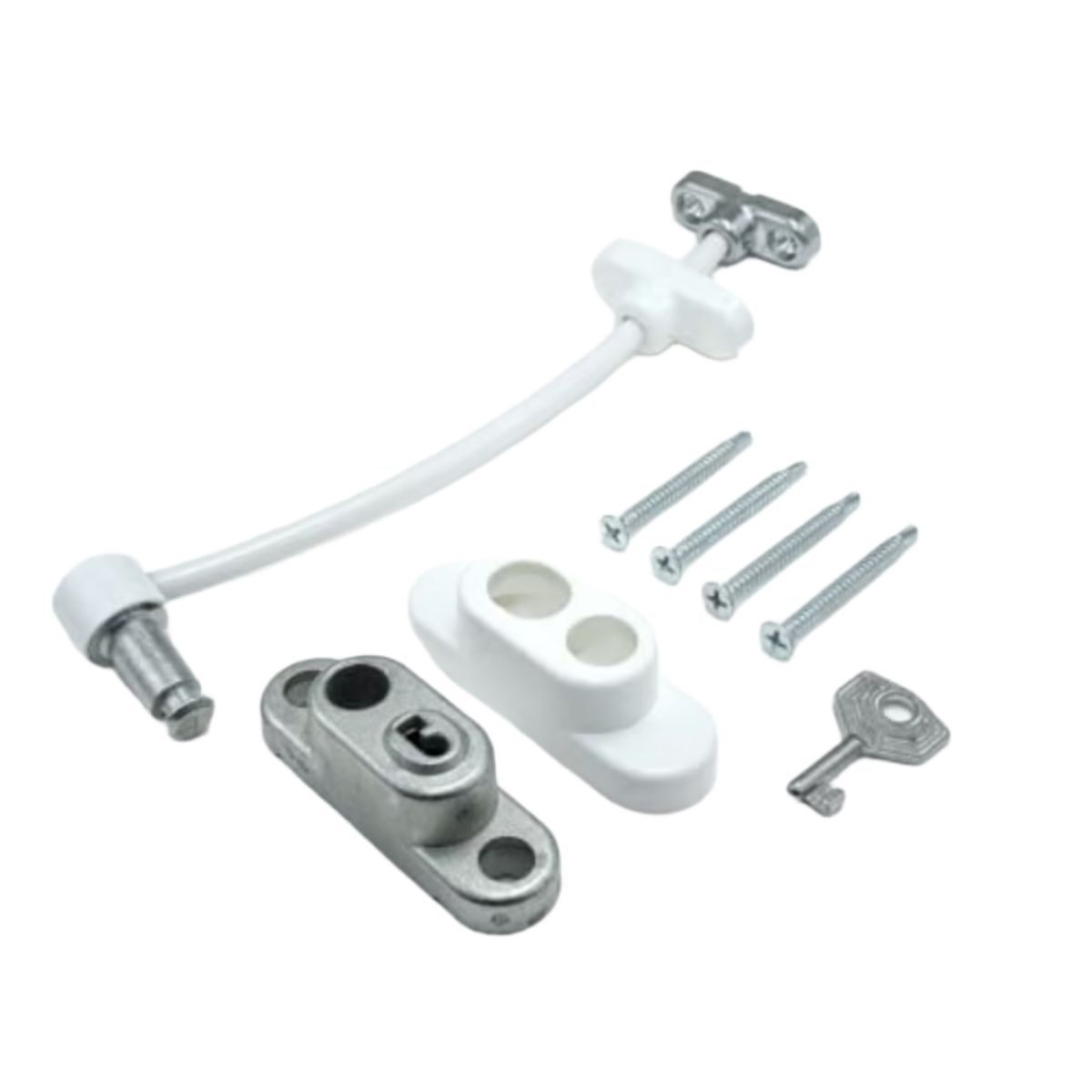 DUFFELLS TSS BRITISH STANDARD CABLE WINDOW RESTRICTORS WHITE TSSCWRWHITE